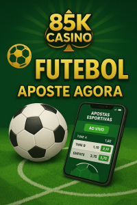 Apostador acessando apostas em futebol no app 85K cassino.